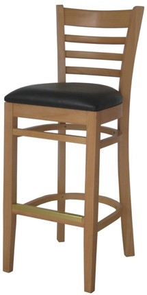 EC1 Natural Horizontal Wood Ladder Back Stool