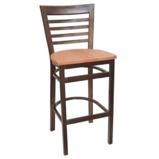 Rust Powder Coat EC15 Ladder Back Metal Stool