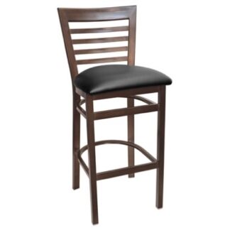 Rust Powder Coat EC16 Ladder Back Metal Stool