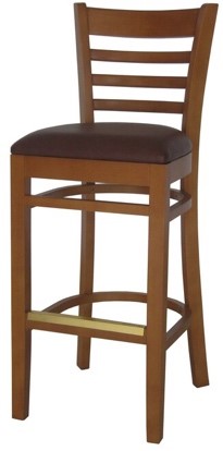 EC5 Cherry Horizontal Wood Ladder Back Stool