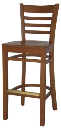 EC6 Cherry Horizontal Wood Ladder Back Stool