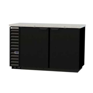 Beverage-Air BB58HC-1-B 59" 2-Door Black Steel Back Bar Cooler