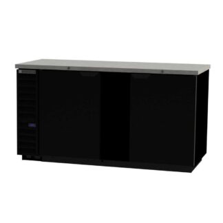 Beverage-Air BB68HC-1-B 69" 2-Door Black Steel Back Bar Cooler
