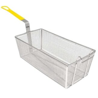 Winco FB-40 17" x 8-3/8" Nickel Plated Fry Basket