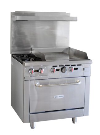 Item # 12: RANGE, 36", 2 BURNERS, 24" GRIDDLE Serv‐Ware Model SGR‐2B‐24G