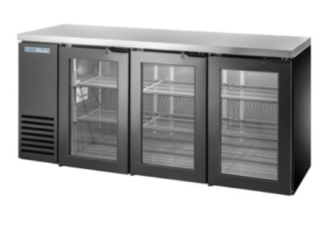 BACK BAR CABINET, REFRIGERATED True Mfg. ‐ General Foodservice Model No. TBB24‐72‐3G‐Z1‐SFT‐B‐ 1