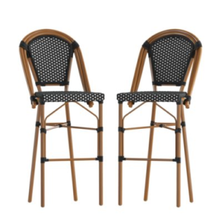 BAR STOOL Flash Furniture Model No. 2‐SDA‐AD642001‐BS‐BKWH‐NAT‐GG