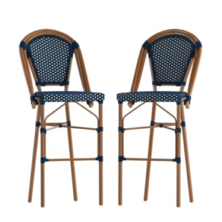 BAR STOOL Flash Furniture Model No. 2‐SDA‐AD642001‐BS‐NVYWH‐NAT‐GG