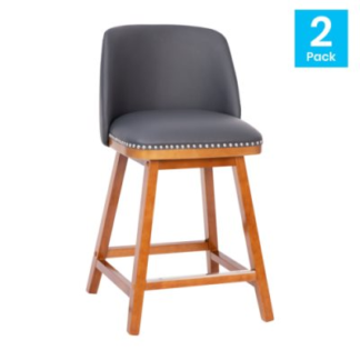 BAR STOOL Flash Furniture Model No. CH‐192162X000PU‐24‐GY‐GG