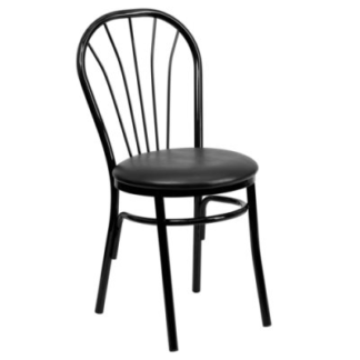 CHAIR Flash Furniture Model No. XU‐698B‐BLKV‐GG