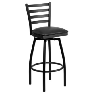 BAR STOOL Flash Furniture Model No. XU‐6F8B‐LADSWVL‐BLKV‐GG